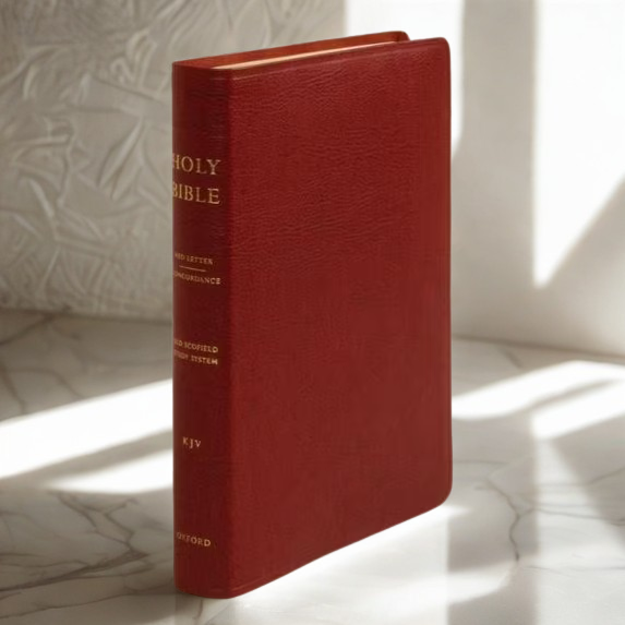 OLD SCOFIELD STUDY BIBLE CLASSIC EDITION, KJV, GENUINE LEATHER BURGUNDY THUMB-INDEXED