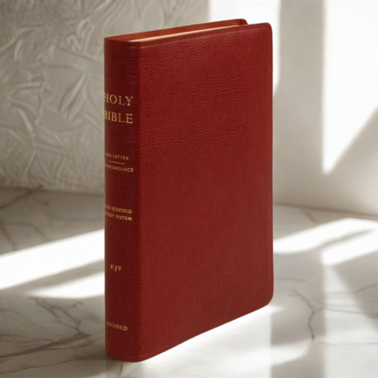 OLD SCOFIELD STUDY BIBLE CLASSIC EDITION, KJV, GENUINE LEATHER BURGUNDY THUMB-INDEXED