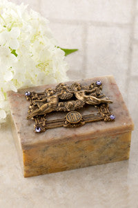 Jeweled Angels of Love Soapstone Box