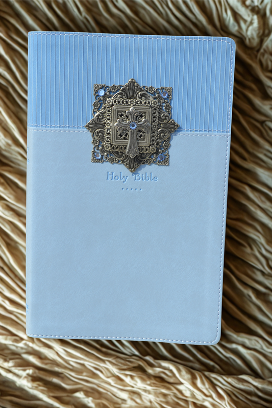 NIV Jeweled Cross Baby Keepsake Bible-Choice of Colors