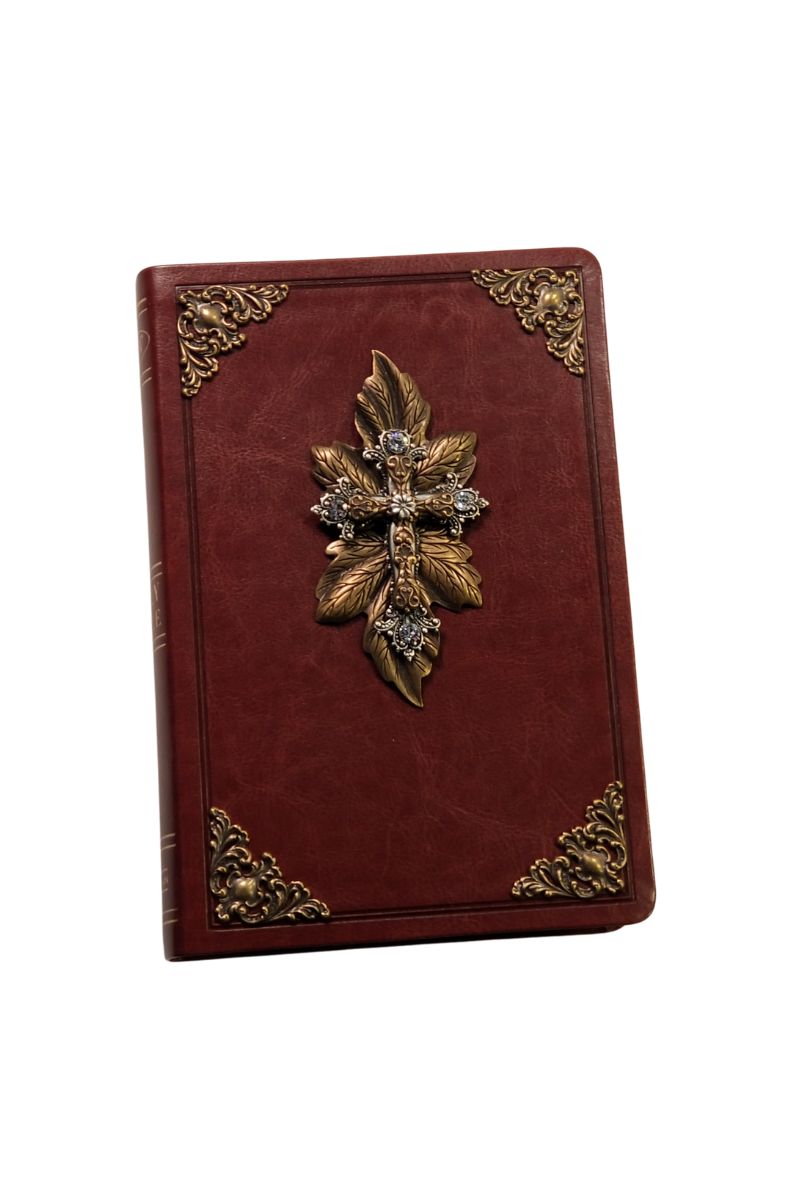 Dacole Designs jeweled NKJV Bible personal size with ornate cross and decorative corner accents