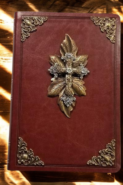 Dacole Designs personal size jeweled NKJV Bible with embossed cross and decorative corner accents