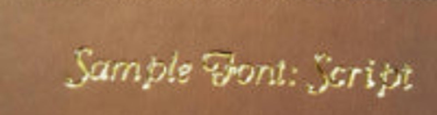 DeMartineau sample script font embroidery for personalized initials gift on fabric