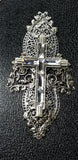 Closeup NIV Baguette Crystal Cross with Silver Cross Jeweled Bible Black