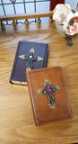 BOTH COLOR BIBLE OPTIONS KJV Baby Keepsake Jeweled Compact Bible Tan