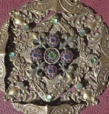 Closeup of metal NIV Encircled Angels Swarovski® Crystal Jeweled Family Bible