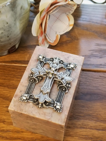 The Framed Iron Cross Keepsake Soapstone Box