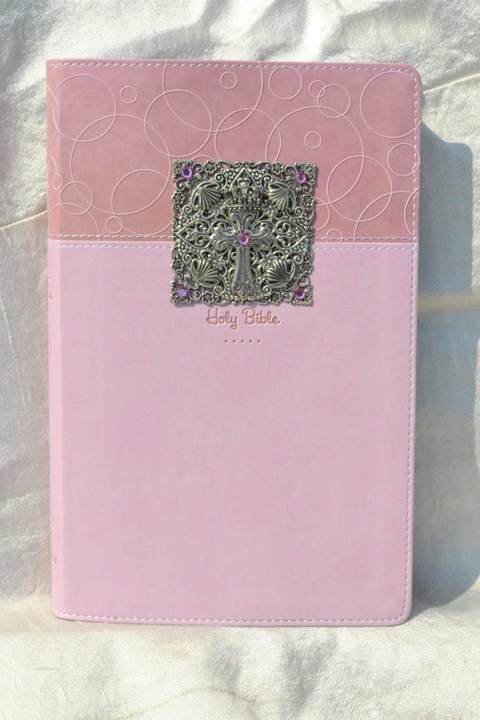 NIV Jeweled Cross Baby Keepsake Bible Choice of Colors - DeMartineau