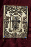 Full  image of KJV Urbino with Faceted Garnets & Pearls Jeweled Bible