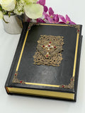 RSV Catholic Crystal and Red Jeweled Deluxe Family Heirloom Bible - Large Print Black Retired