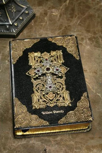 KJV Amethyst Crystals Jeweled Bible - DeMartineau