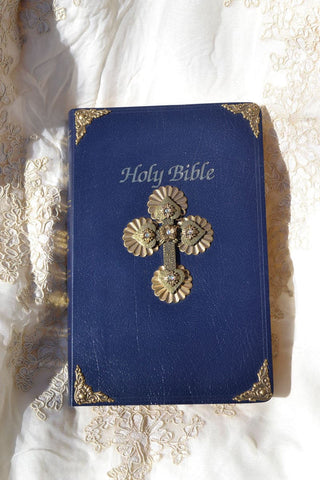 NAB Jeweled First Communion Bible - Navy