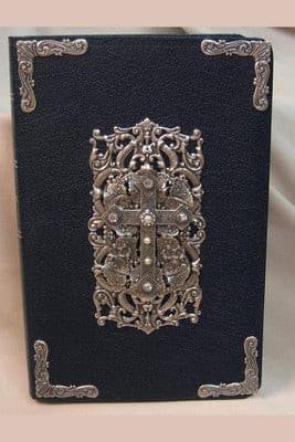 NIV Decorated Cross with Rhinestone Crystal Jeweled Bible - DeMartineau