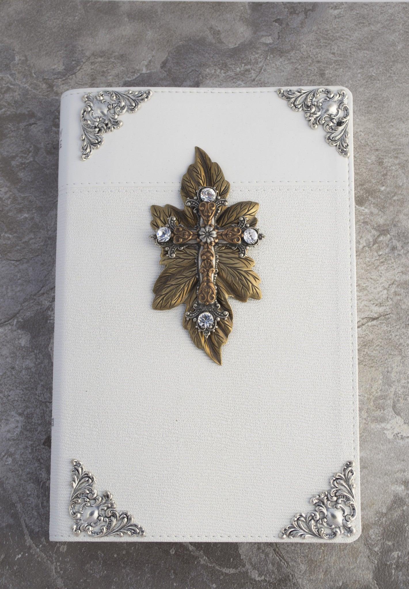 NIV Walk in the Woods Jeweled Bible White RETIRED | DeMartineau